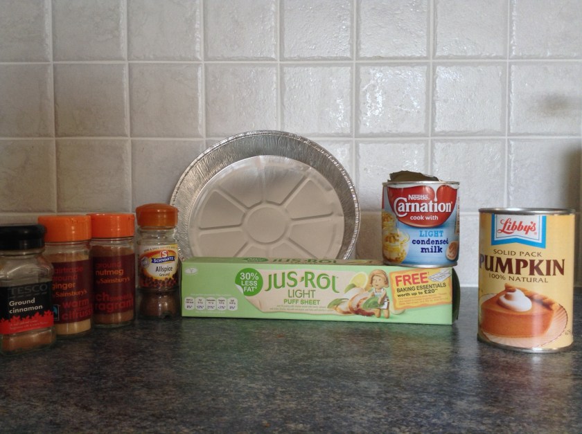 This is all you need to make this pie. Oh, and an egg, I forgot to include it in this picture!