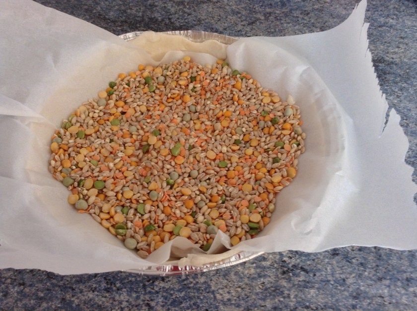 Any dry pulses work well as baking weights.