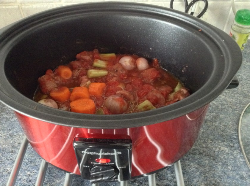 Colourful dish, wish you were in my kitchen this morning to feel the spices!