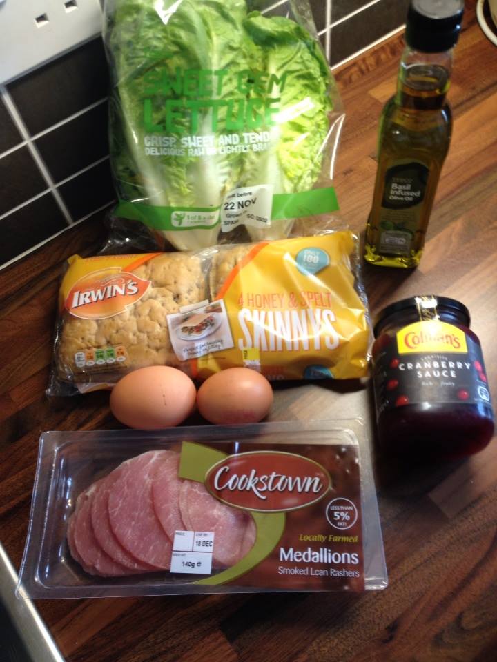 Bacon butty ingredients